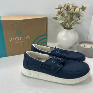 Vionic Skipper Canvas Slip-On Comfort Shoes Navy I4788F1400 Men's US 8M
